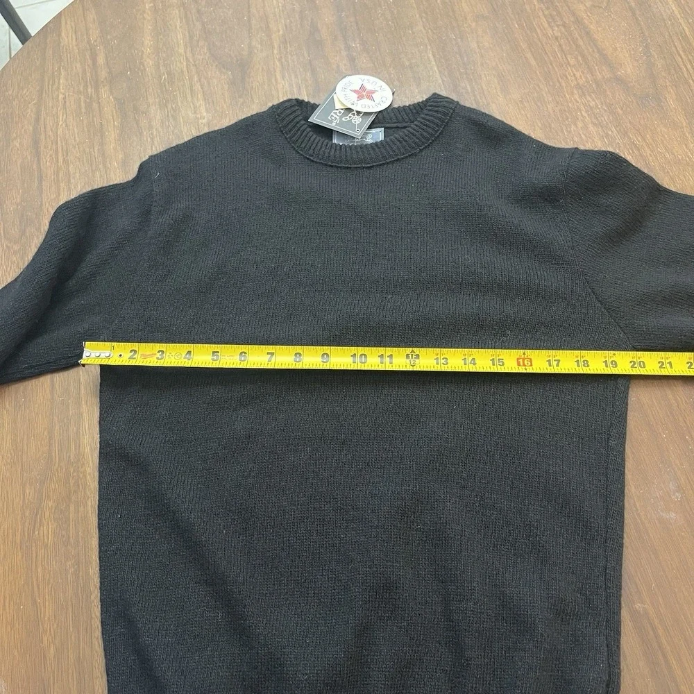 Le Tigre Sweater Vtg mens Large black knit preppy retro grandpa
